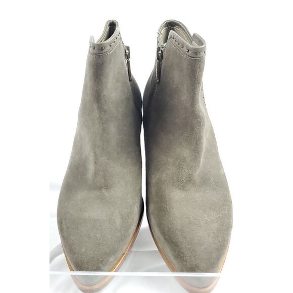 Italeau  Suede Ankle Boots w‎ side zipper genuine leather weatherproof sz 7.5 - Picture 3 of 12